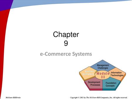 Chapter 9 e-Commerce Systems McGraw-Hill/Irwin