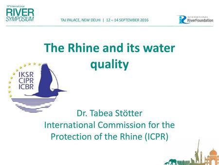 The Rhine and its water quality