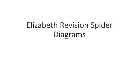 Elizabeth Revision Spider Diagrams