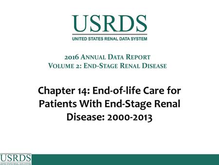 2016 Annual Data Report, Vol 2, ESRD, Ch 14