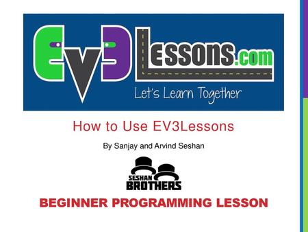 Beginner programming Lesson