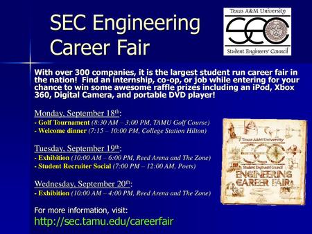 SEC Engineering Career Fair