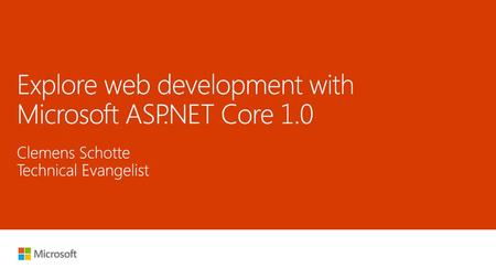 Explore web development with Microsoft ASP.NET Core 1.0