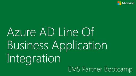 Azure AD Line Of Business Application Integration