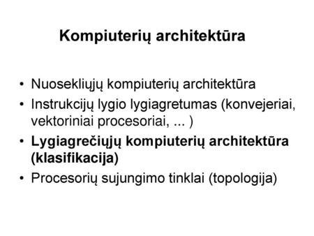 Kompiuterių architektūra