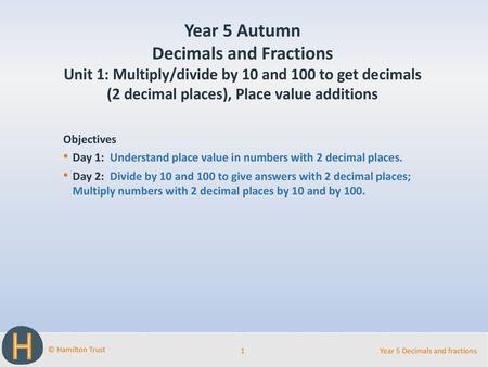 Decimals and Fractions