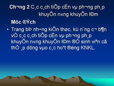 Ch­¬ng 2 C¸c c¸ch tiÕp cËn vµ ph­¬ng ph¸p khuyÕn n«ng khuyÕn l©m