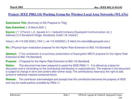 July 12, 2000 doc.: IEEE <00210> March 2001