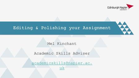 Editing & Polishing your Assignment