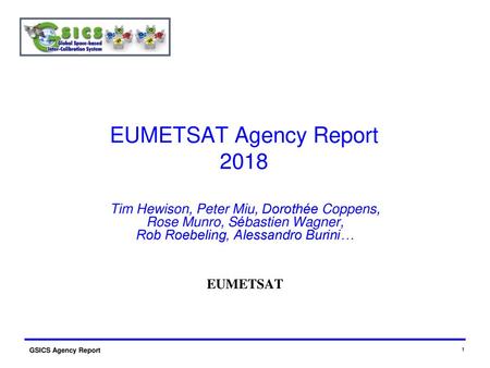 EUMETSAT Agency Report 2018