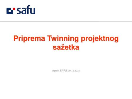 Priprema Twinning projektnog sažetka