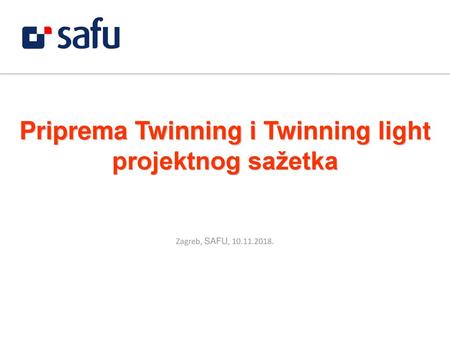 Priprema Twinning i Twinning light projektnog sažetka