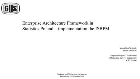 Workshop on ESS Enterprise Architecture