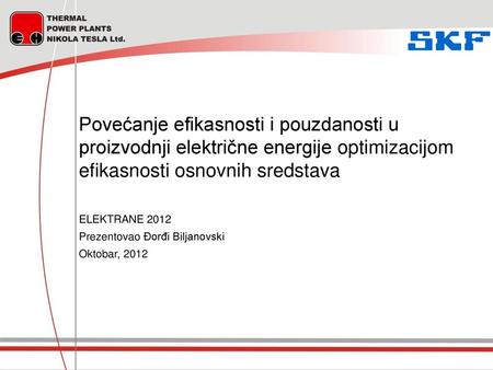 ELEKTRANE 2012 Prezentovao Đorđi Biljanovski Oktobar, 2012