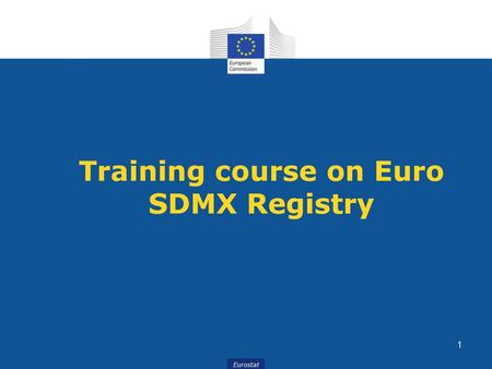 Training course on Euro SDMX Registry