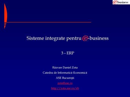 Sisteme integrate pentru -business