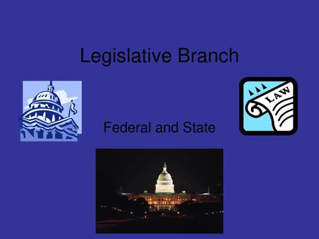 Legislative Branch Federal and State