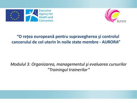 Modulul 3: Organizarea, managementul şi evaluarea cursurilor