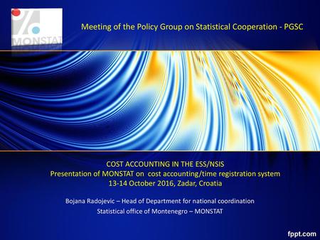 Meeting of the Policy Group on Statistical Cooperation - PGSC