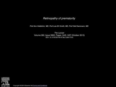 Retinopathy of prematurity