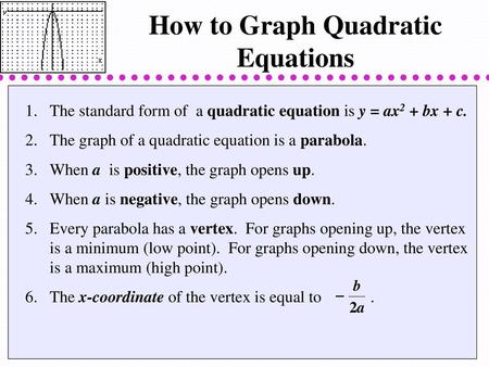 How to Graph Quadratic Equations