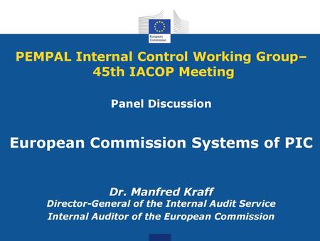 PEMPAL Internal Control Working Group– 45th IACOP Meeting