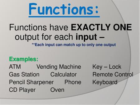 **Each input can match up to only one output