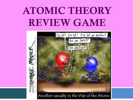 Atomic Theory Review Game