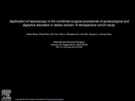 International Journal of Surgery