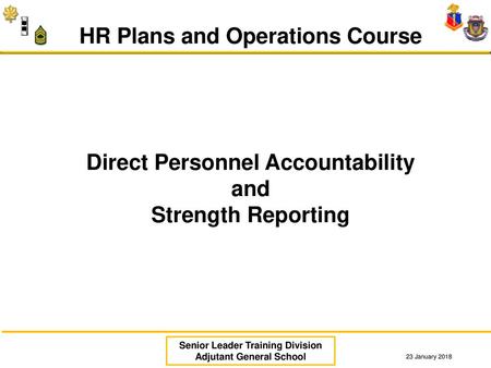 HR Plans and Operations Course