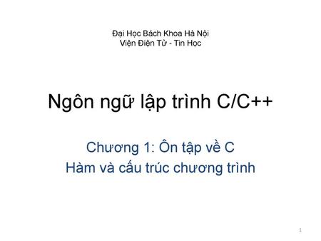 Ngôn ngữ lập trình C/C++