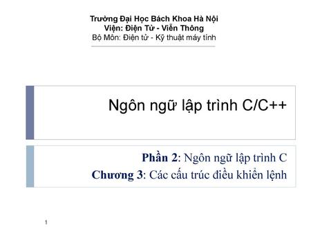 Ngôn ngữ lập trình C/C++