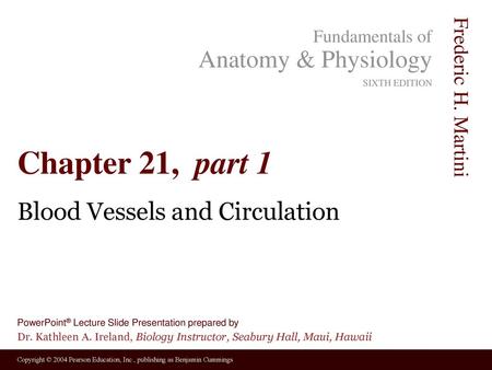 Blood Vessels and Circulation