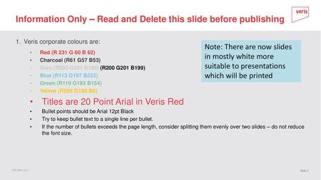 Information Only – Read and Delete this slide before publishing