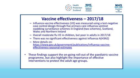 Vaccine effectiveness – 2017/18