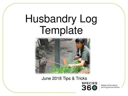 Husbandry Log Template