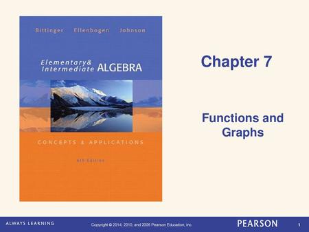 Chapter 7 Functions and Graphs.