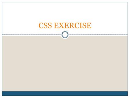 CSS EXERCISE.