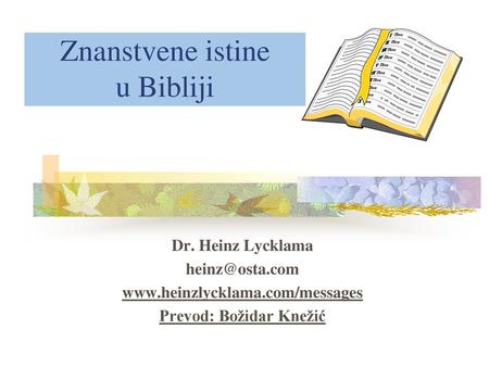 Znanstvene istine u Bibliji