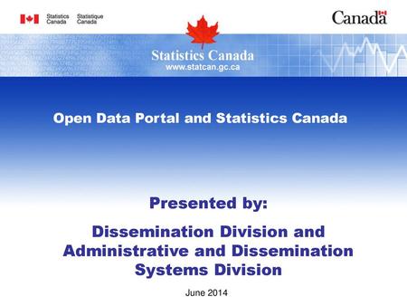 Open Data Portal and Statistics Canada