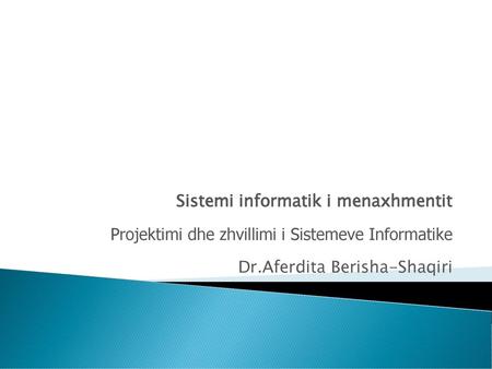 Sistemi informatik i menaxhmentit