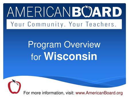 Program Overview for Wisconsin