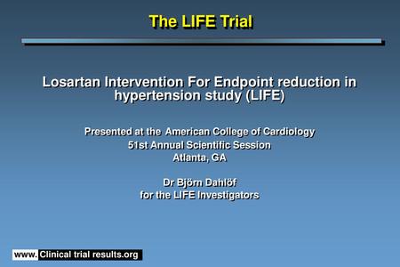 51st Annual Scientific Session for the LIFE Investigators