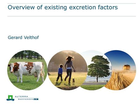 Overview of existing excretion factors