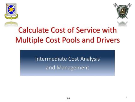 Calculate Cost of Service with Multiple Cost Pools and Drivers