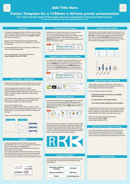 Poster Template for a 1189mm x 841mm poster presentation