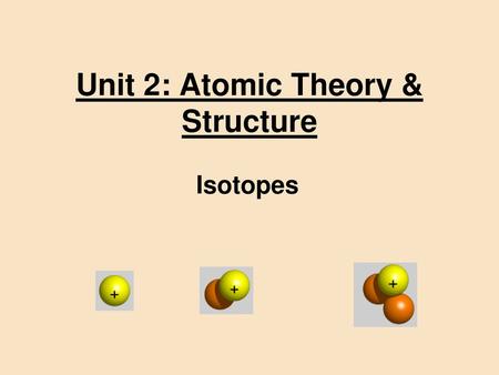 Unit 2: Atomic Theory & Structure