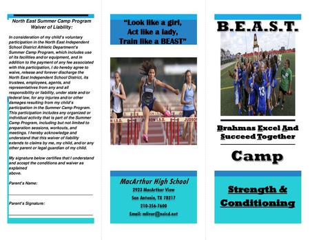 B.E.A.S.T. Camp Strength & Conditioning MacArthur High School