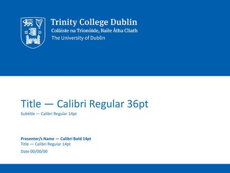 Title — Calibri Regular 36pt