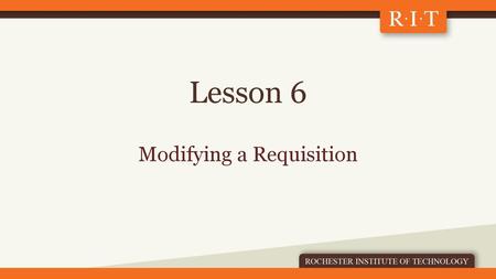 Modifying a Requisition